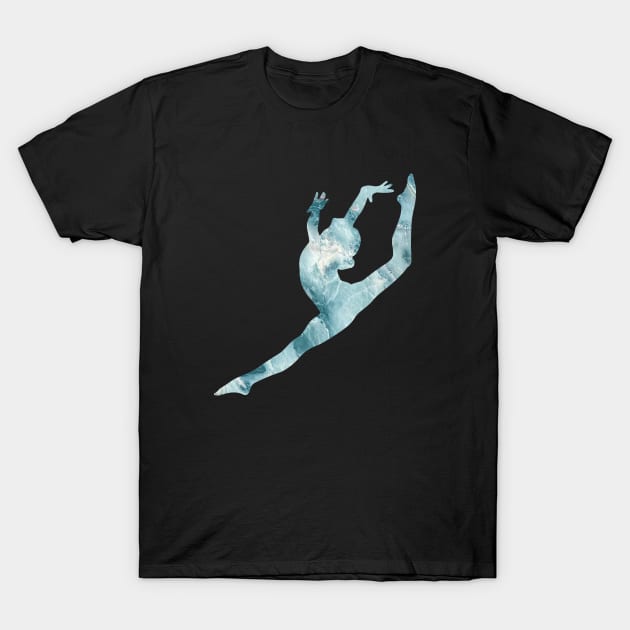 Gymnastics Leap T-Shirt by sportartbubble